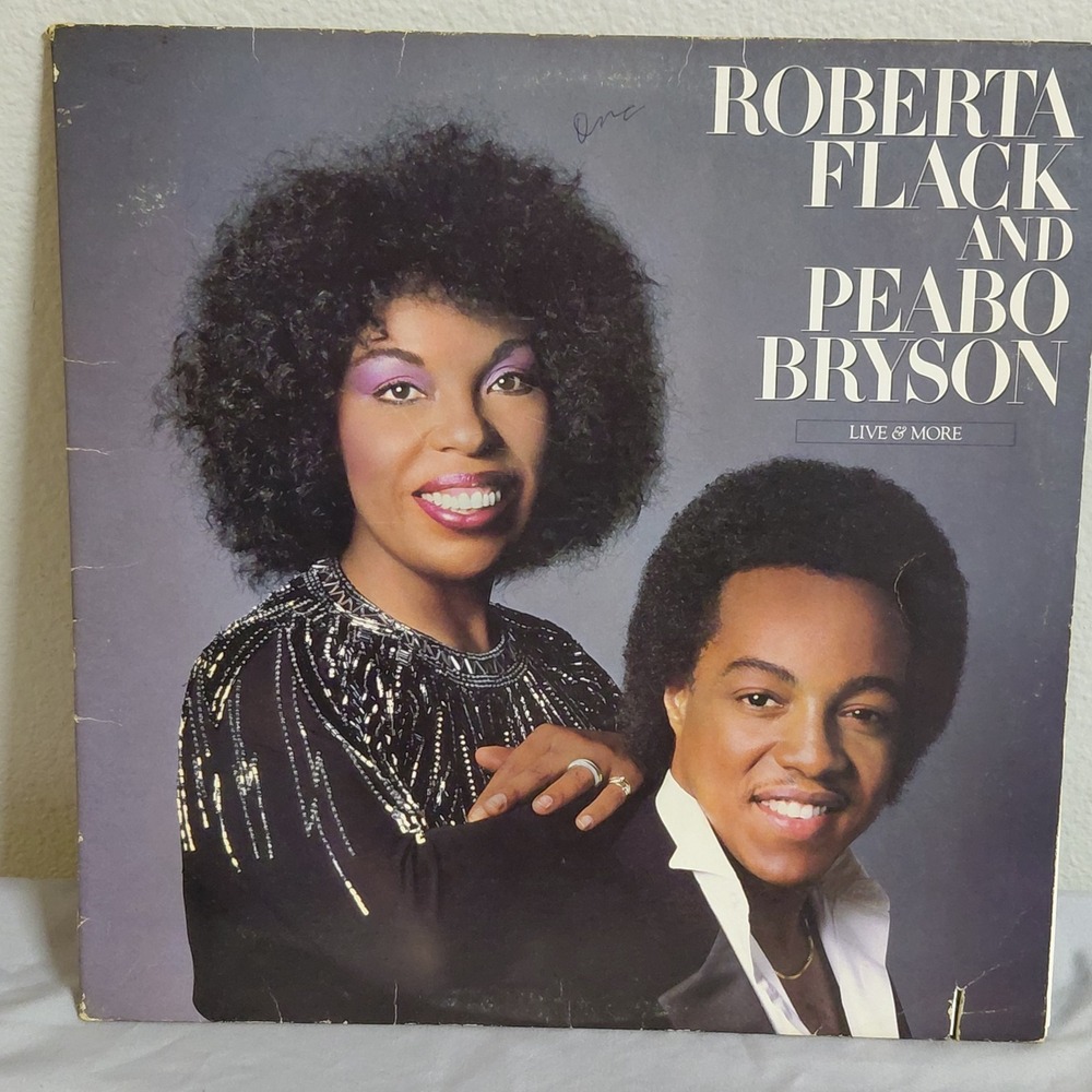 Roberta Flack Peabo Bryson Live & More 2 LP Vinyl 1980 Atlantic SD 2-7004